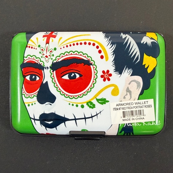Monarque by Fig Design Group Handbags - NWT Frida Kahlo Armored Wallet with Floral Design